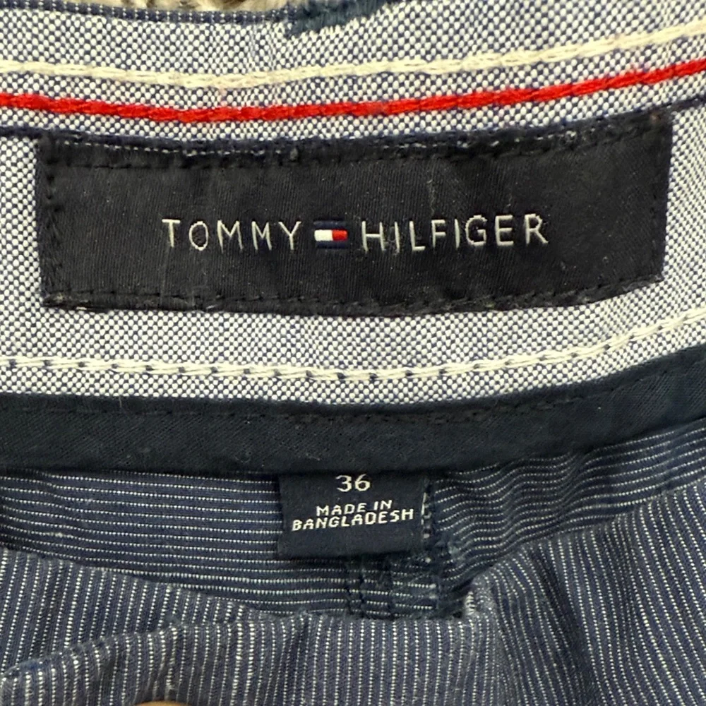 Tommy Hilfiger Dark Blue Men's Striped Flat Front Shorts